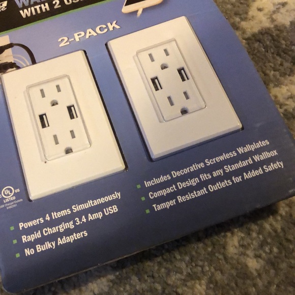 Feit Electric Wall Outlets with USB Ports (2 pack) - Picture 4 of 5